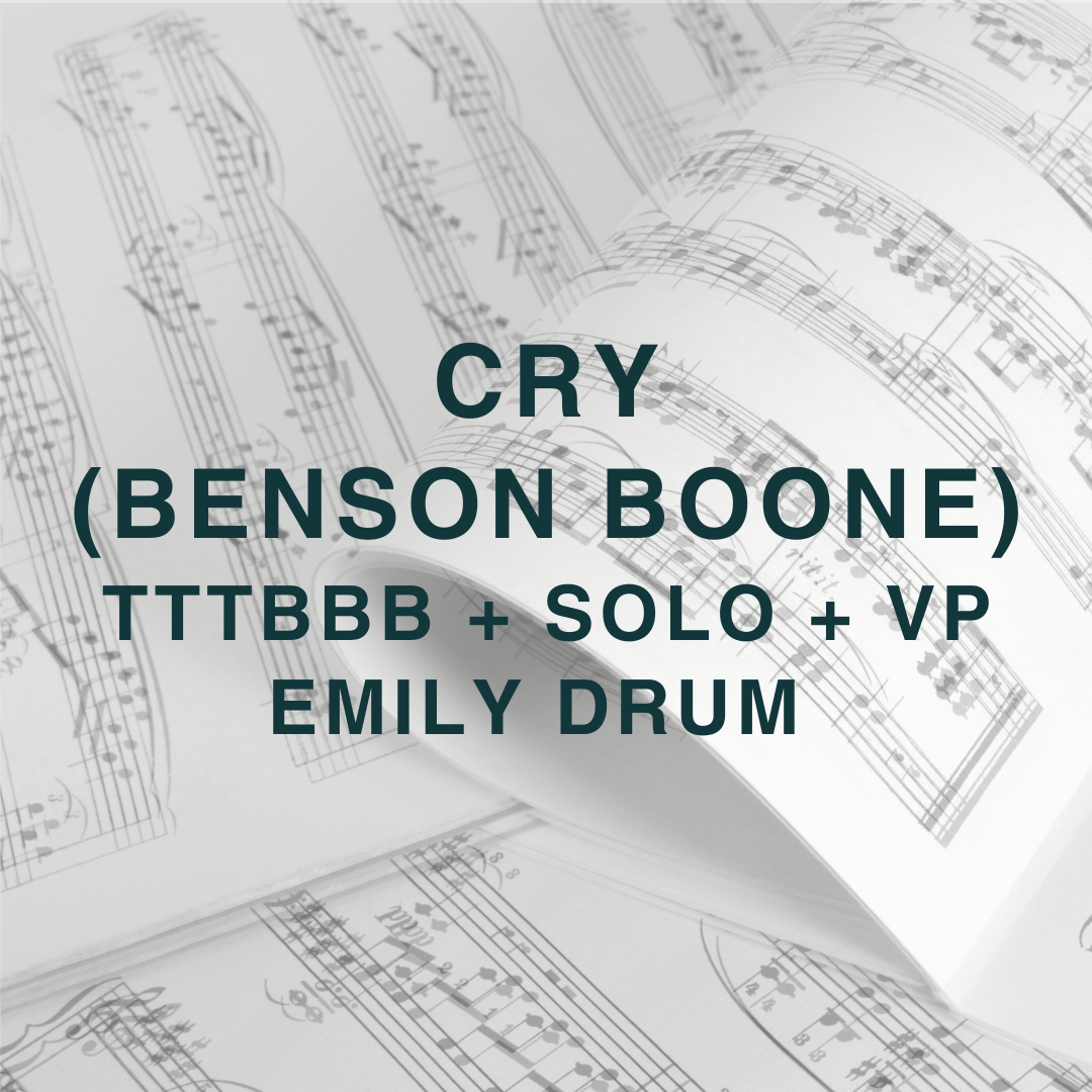 Cover Art for "Cry (arr. Emily Drum)" by Benson Boone