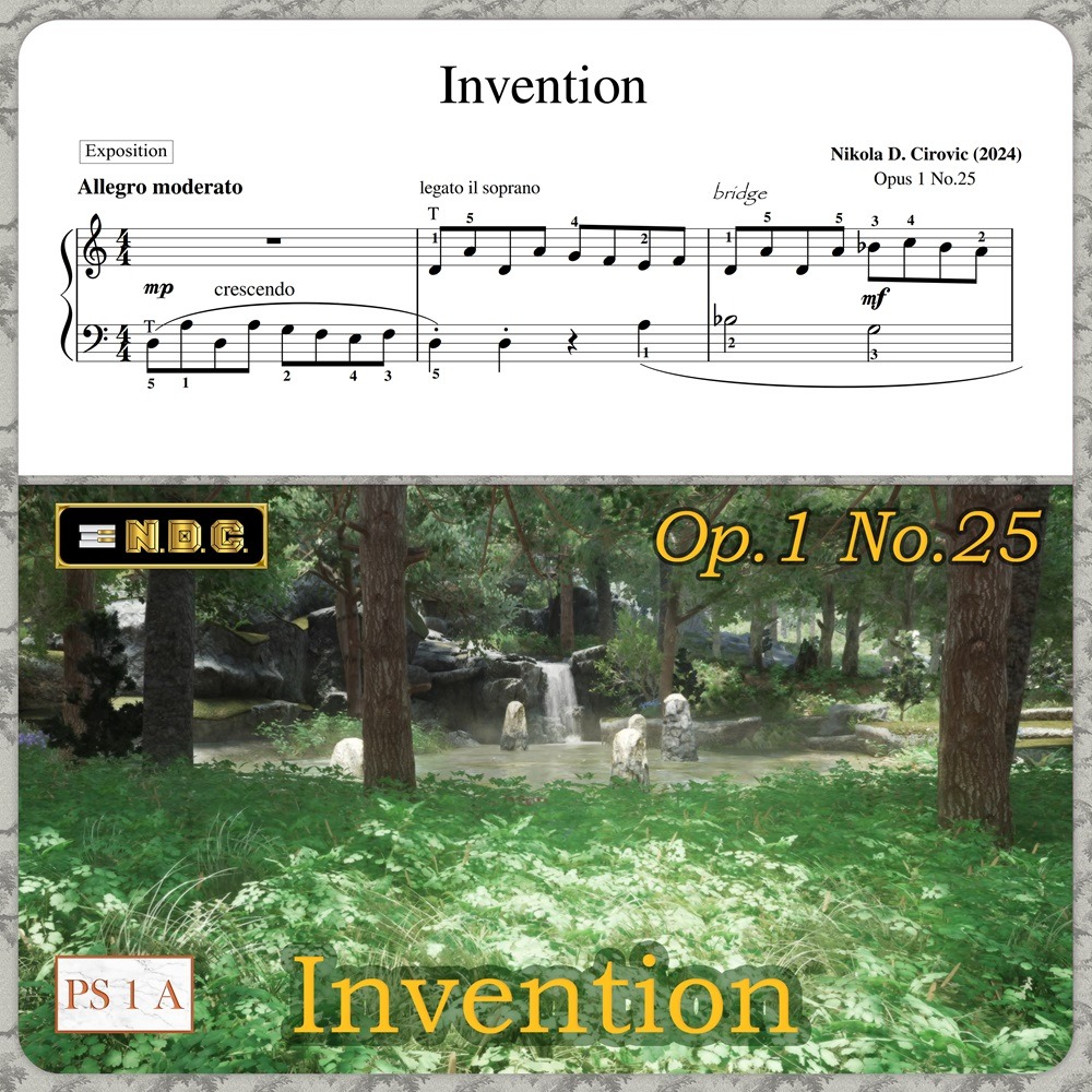 Cover Art for "Invention in D Minor Op.1 No.25 by N. D. Cirovic" by Nikola D. Cirovic