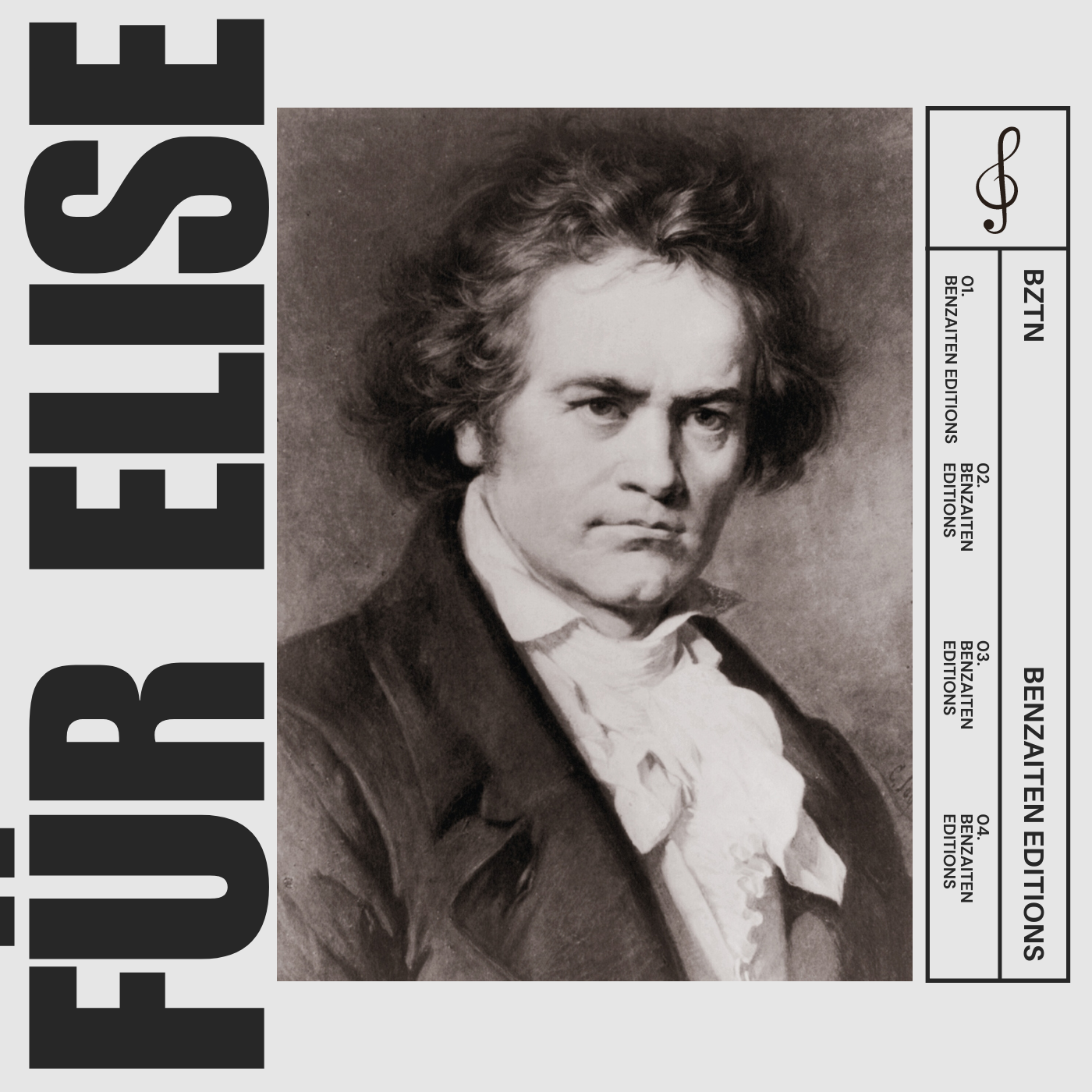 Carátula para "Beethoven • Für Elise / Pour Elise • violin sheet music (arr. Benzaiten Editions)" por Ludwig Van Beethoven