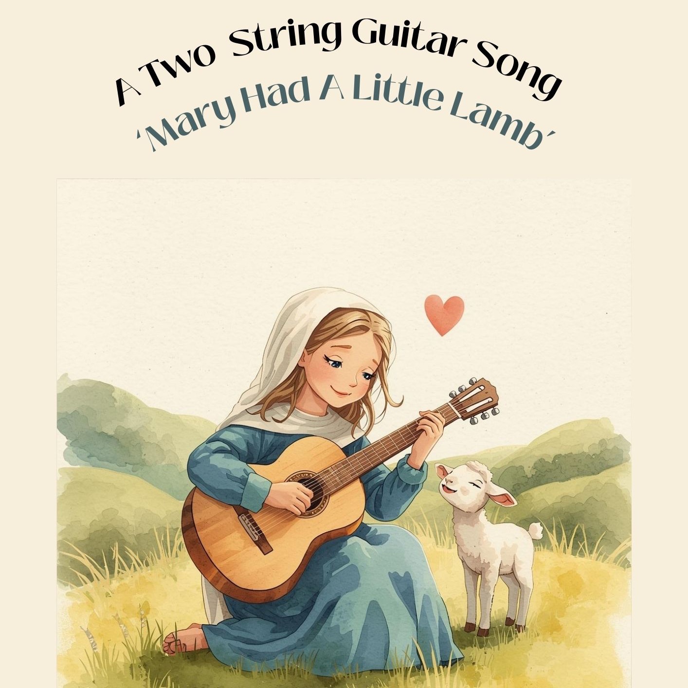 Abdeckung für "Mary Had A Little Lamb (A Two String Guitar Song) (arr. Danny Crocome)" von Traditional