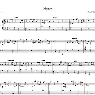 Cover Art for "Minuet, Wolfgang Amadeus Mozart (arr. Daniel Nicholson)" by Daniel Nicholson