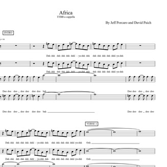 Couverture pour "Africa (arr. Dianne Goldrick)" par Toto