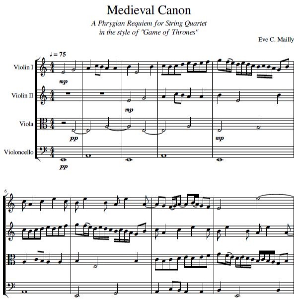Cover Art for "Medieval Canon - Phrygian Requiem in the style of "Game of Thrones" (String Quartet)" by Zene Strings