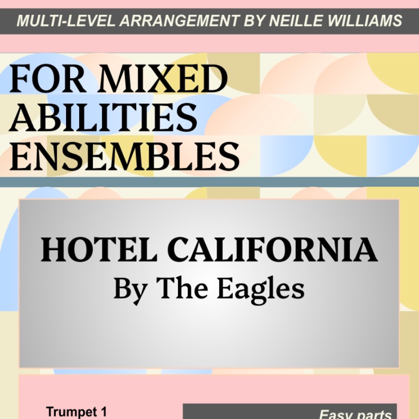 Cover Art for "Hotel California (arr. Neille Williams)" by Eagles