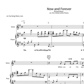 Cover Art for "Now And Forever (arr. Sang-Hoon, Lee.)" by Richard Marx