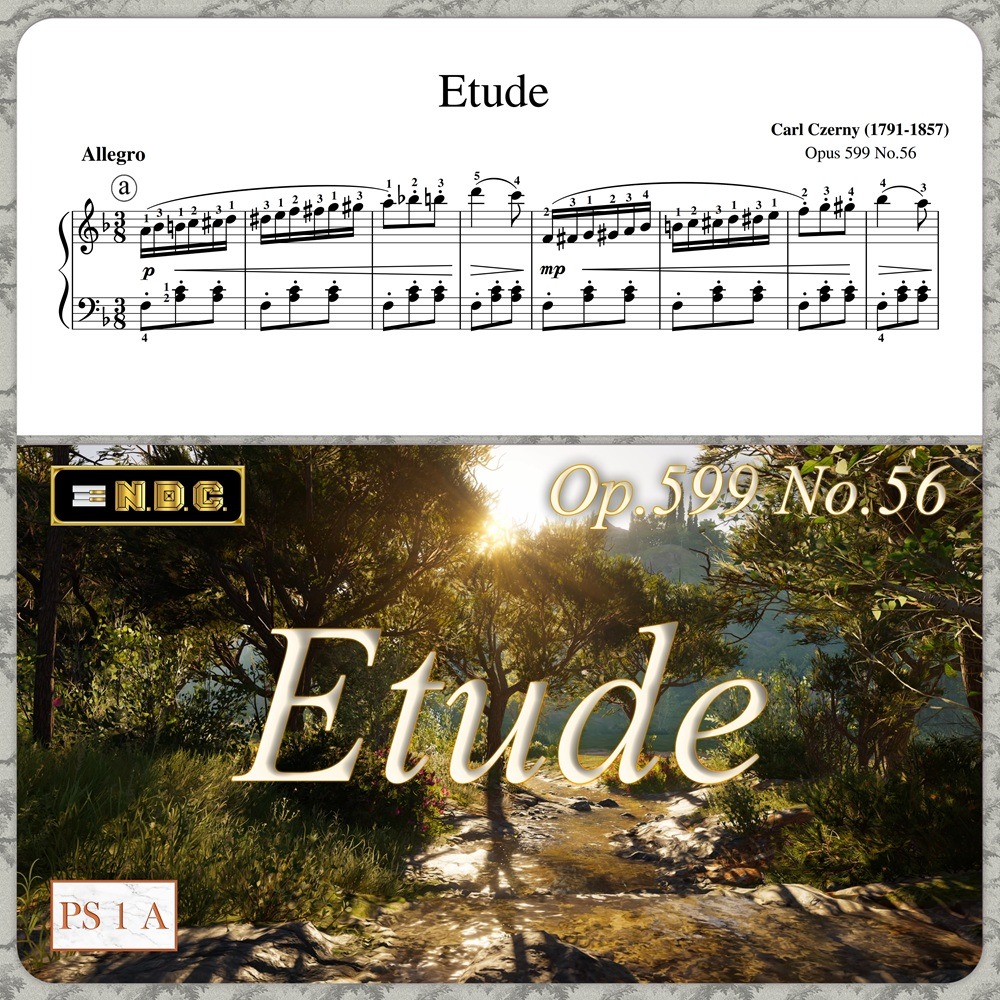 Carátula para "Etude in F Major Op.599 No.56 by Carl Czerny (arr. Nikola D. Cirovic)" por Carl Czerny