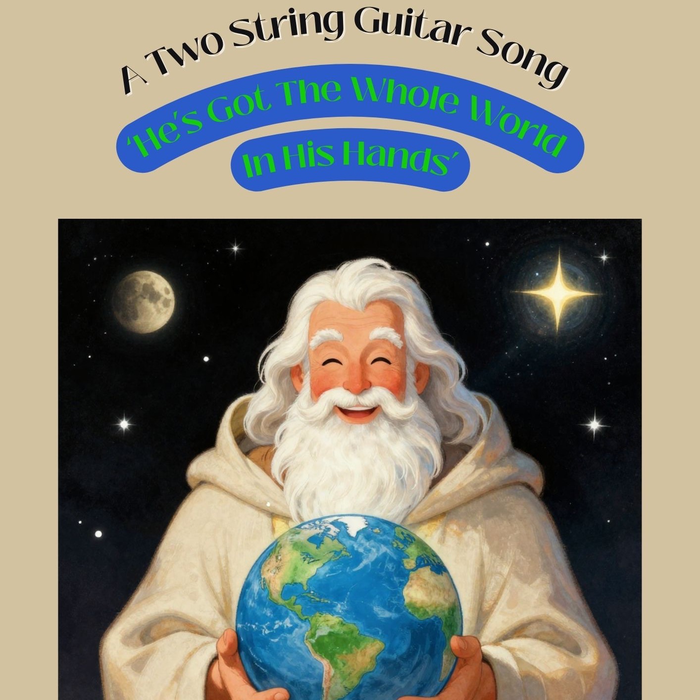 Abdeckung für "He's Got The Whole World In His Hands (A Two String Guitar Song) (arr. Danny Crocome)" von Traditional