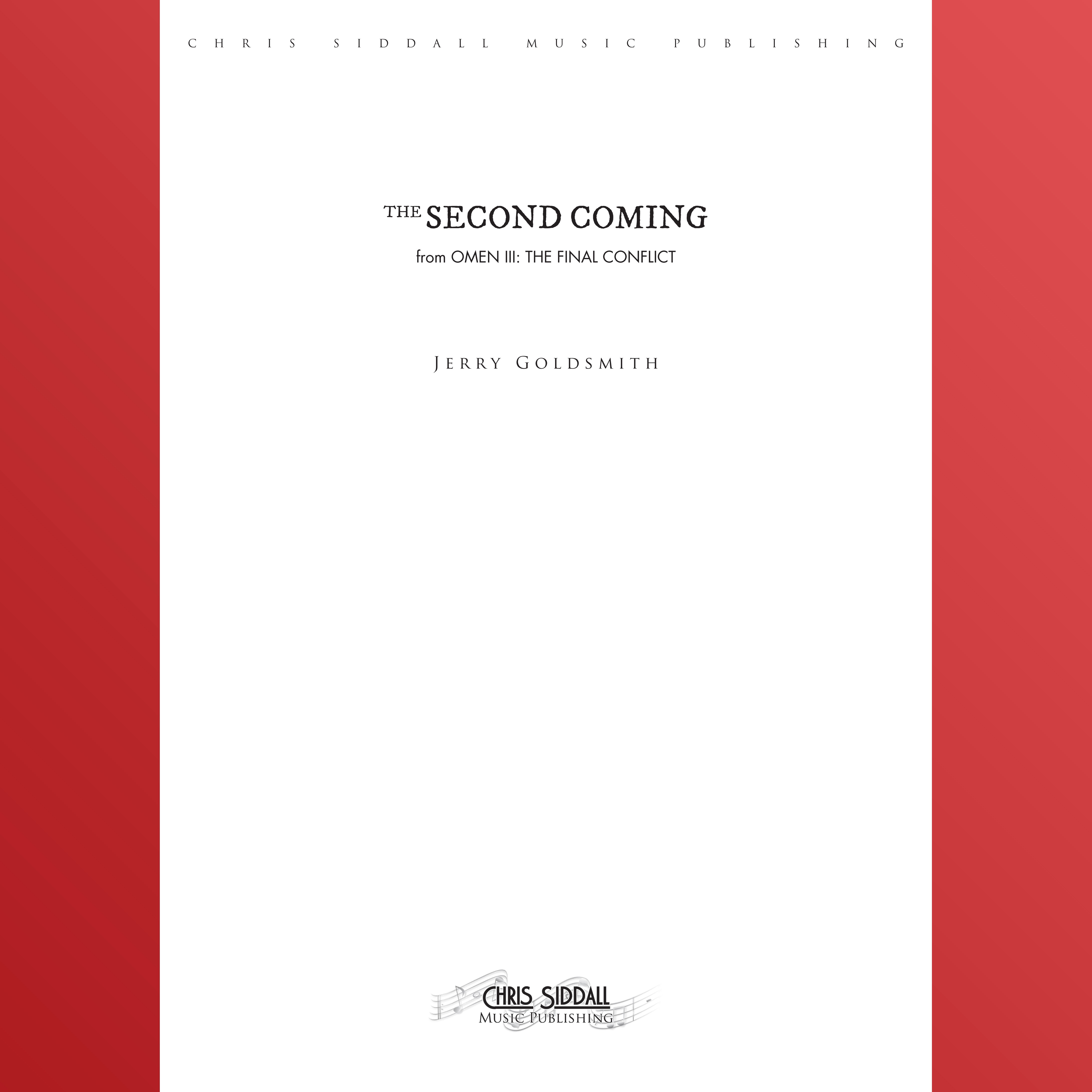 Couverture pour "The Second Coming - Score Only (arr. Chris Siddall)" par Jerry Goldsmith