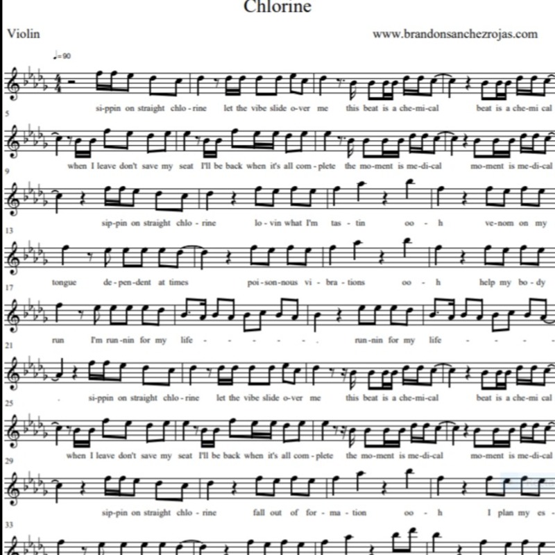 Abdeckung für "Chlorine - Violin" von BSR