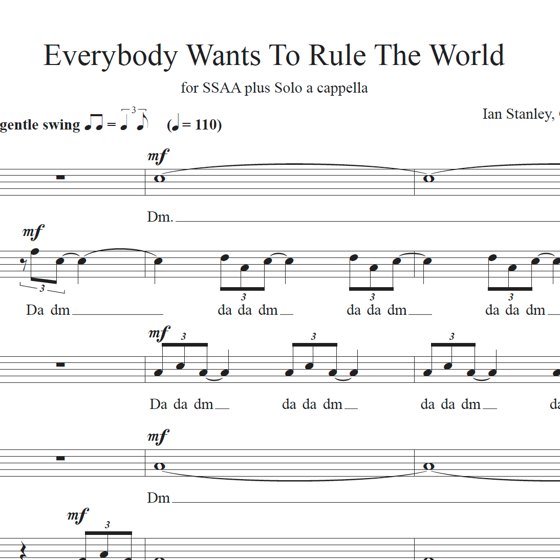 Carátula para "Everybody Wants To Rule The World (arr. Julie Gaulke)" por Tears For Fears