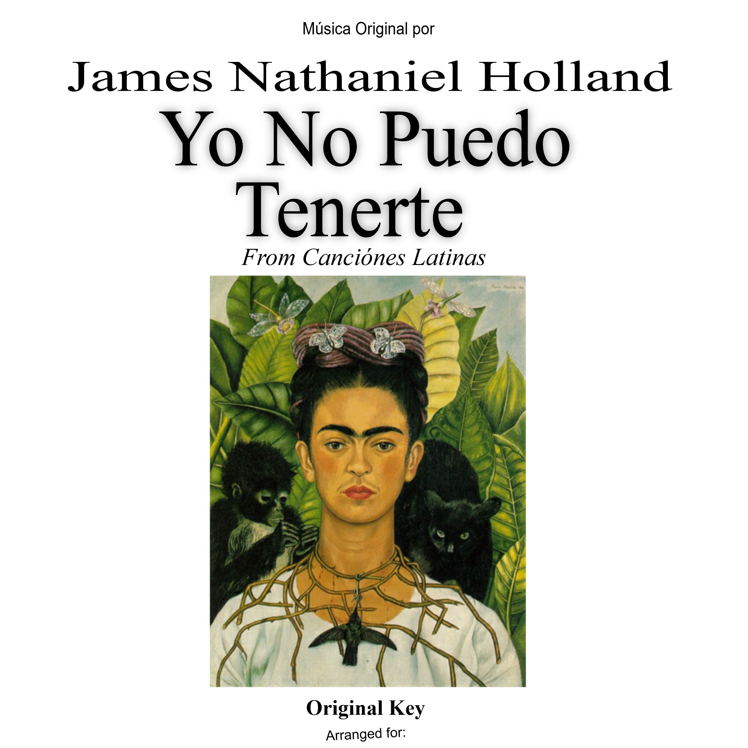 Cover Art for "Yo No Puedo Tenerte for High Voice and Piano" by James Nathaniel Holland