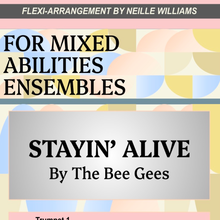 Cover Art for "Stayin' Alive (arr. Neille Williams)" by The Bee Gees