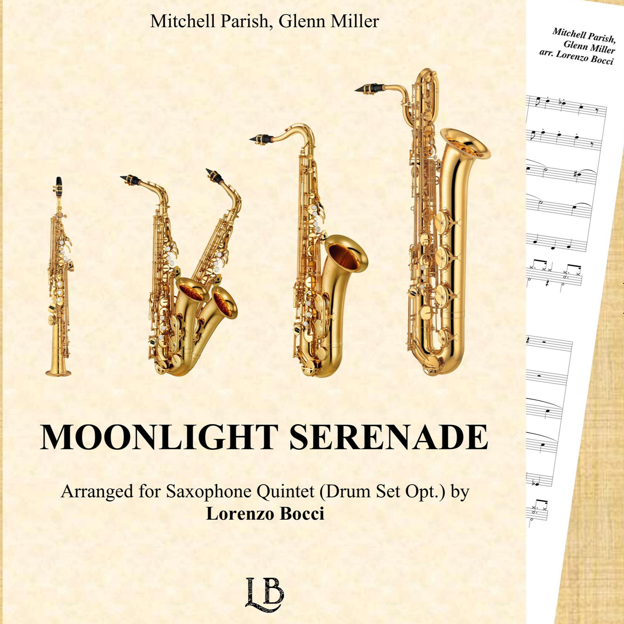 Cover Art for "Moonlight Serenade (arr. Lorenzo Bocci)" by Glenn Miller