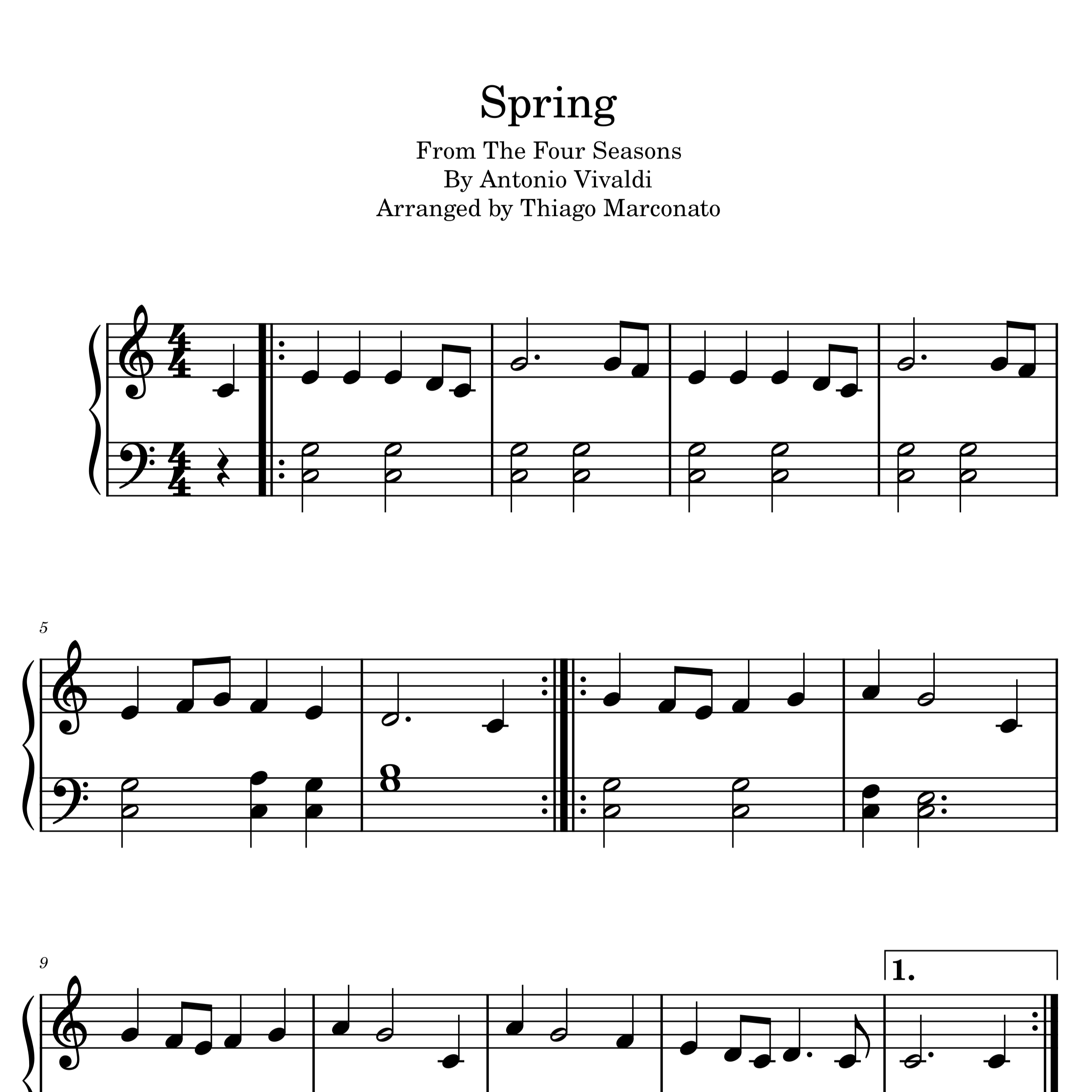 Cover Art for "Spring (arr. Thiago Marconato)" by Antonio Vivaldi