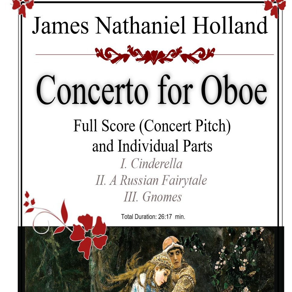 Abdeckung für "Concerto for Oboe, Full Score and Individual Parts" von James Nathaniel Holland