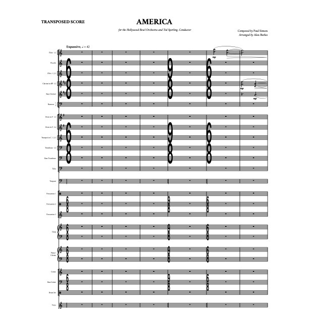 America (arr. Alex Berko) by Simon & Garfunkel 管弦乐团 封面