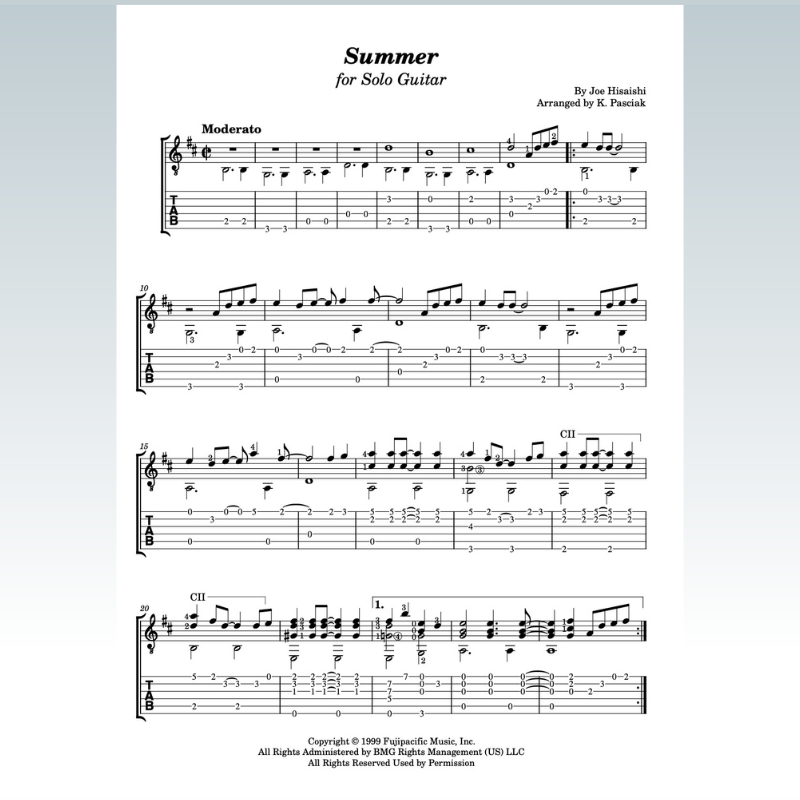 Abdeckung für "Summer (arr. Kenneth Pasciak)" von Hisaishi Jou