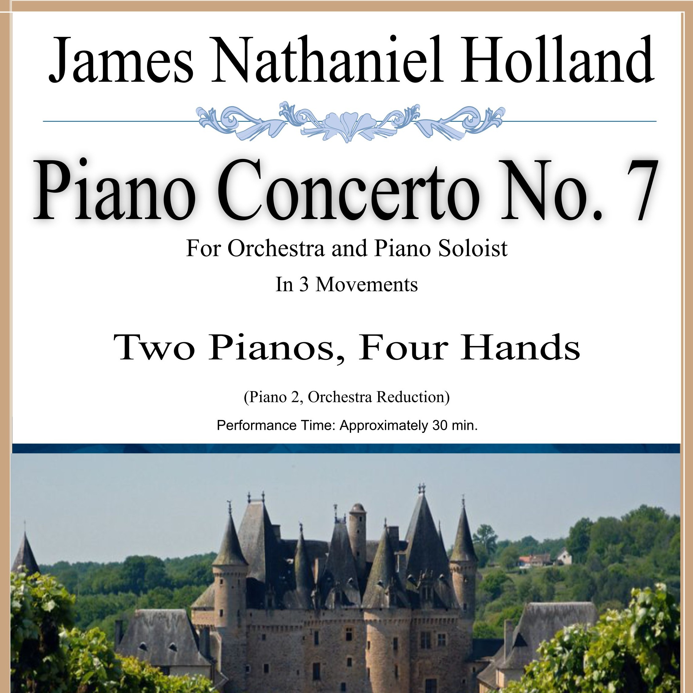 Abdeckung für "Piano Concerto No. 7, Two Pianos Four Hands" von James Nathaniel Holland