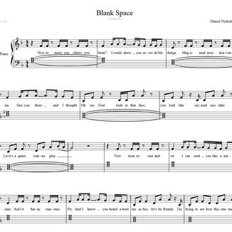 Abdeckung für "Blank Space (arr. Daniel Nicholson)" von Taylor Swift