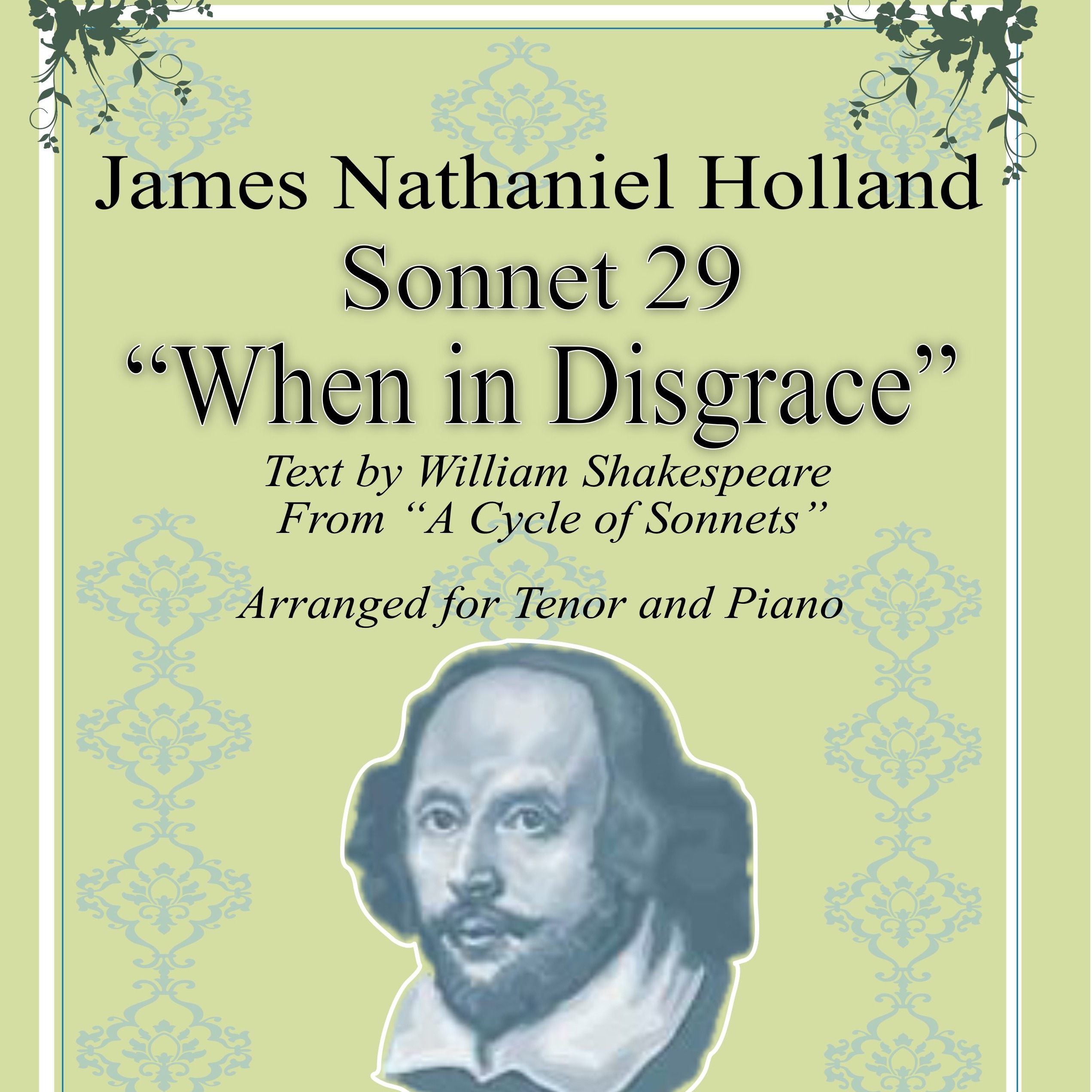 Cover Art for "Sonnet 29 "When in Disgrace with Fortune and Men's Eyes" Art Song Tenor and Piano" by James Nathaniel Holland