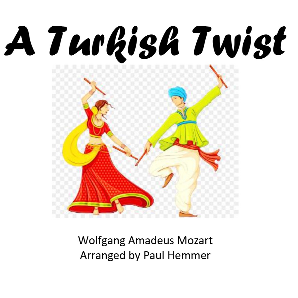 Couverture pour "A Turkish Twist (based on Mozart's Turkish Rondo) piano solo (arr. Arranged by Paul Hemmer)" par Mozart