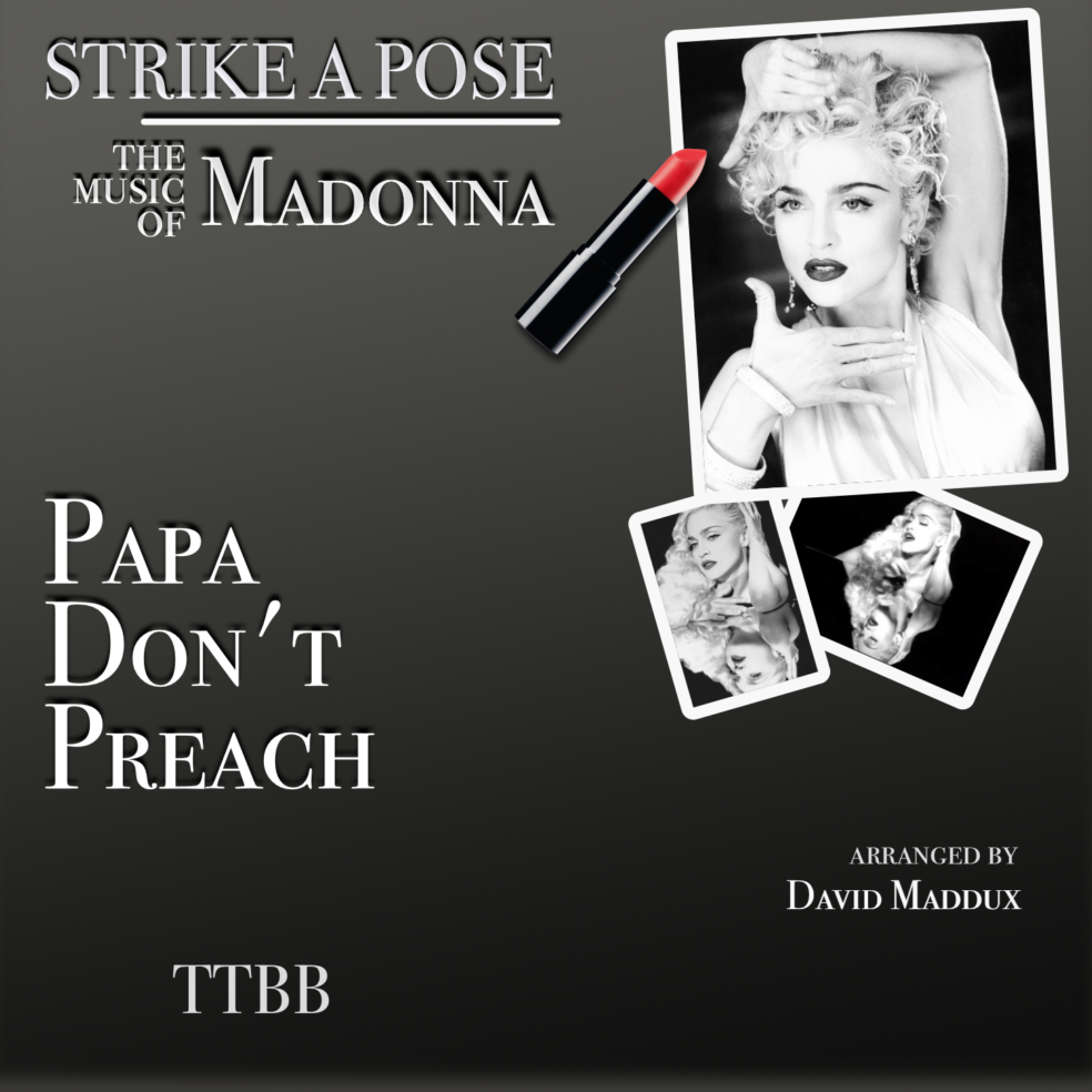 Couverture pour "Papa Don't Preach (arr. David Maddux)" par Madonna