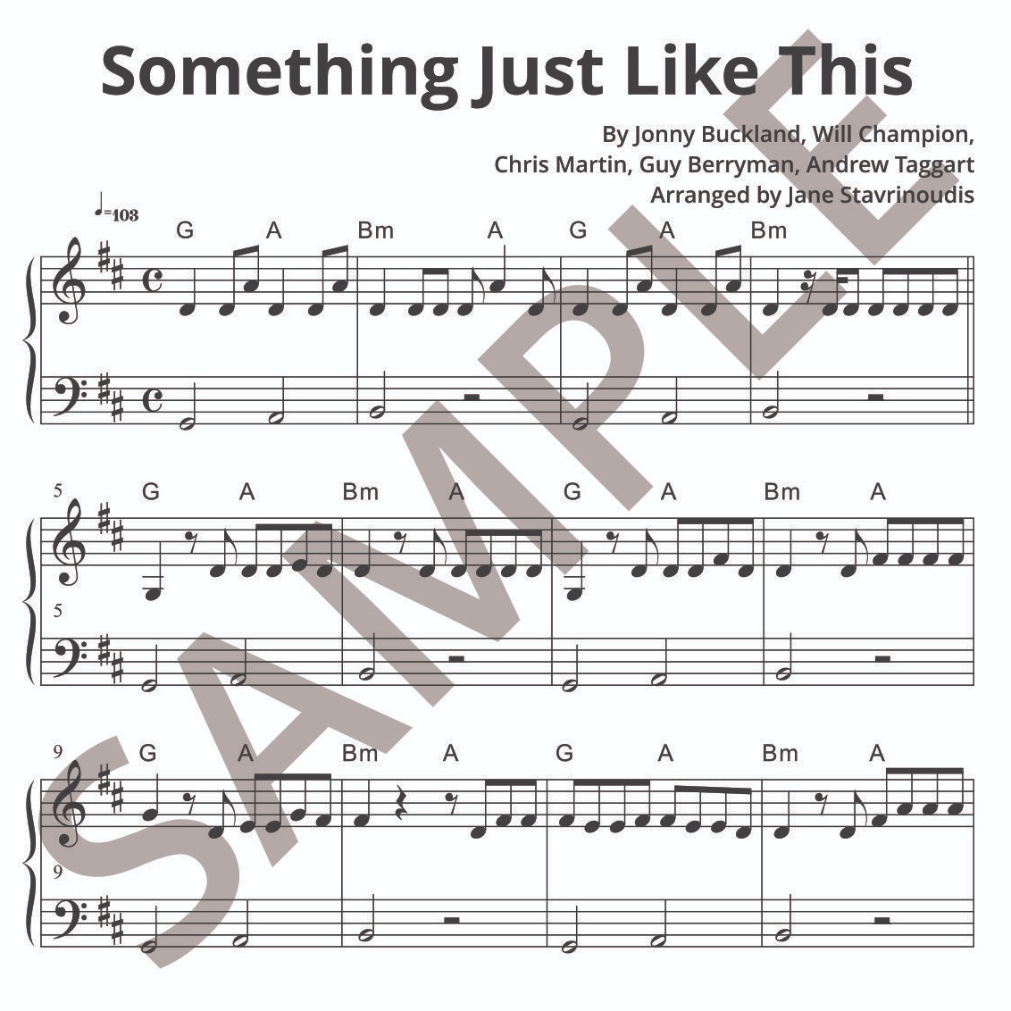Couverture pour "Something Just Like This (arr. Jane Stavrinoudis)" par The Chainsmokers & Coldplay