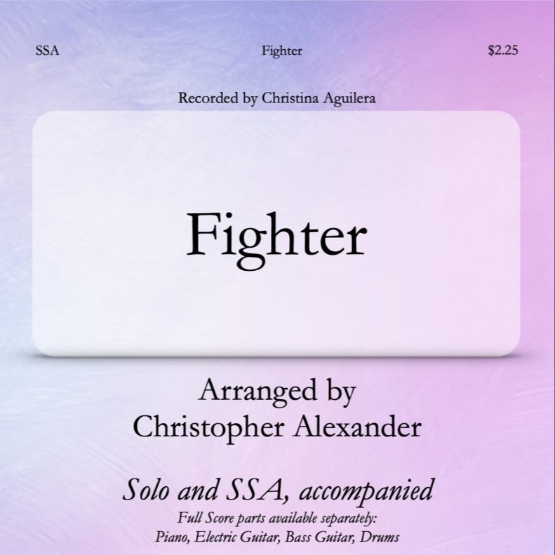 Cover Art for "Fighter (arr. Christopher Alexander)" by Christina Aguilera