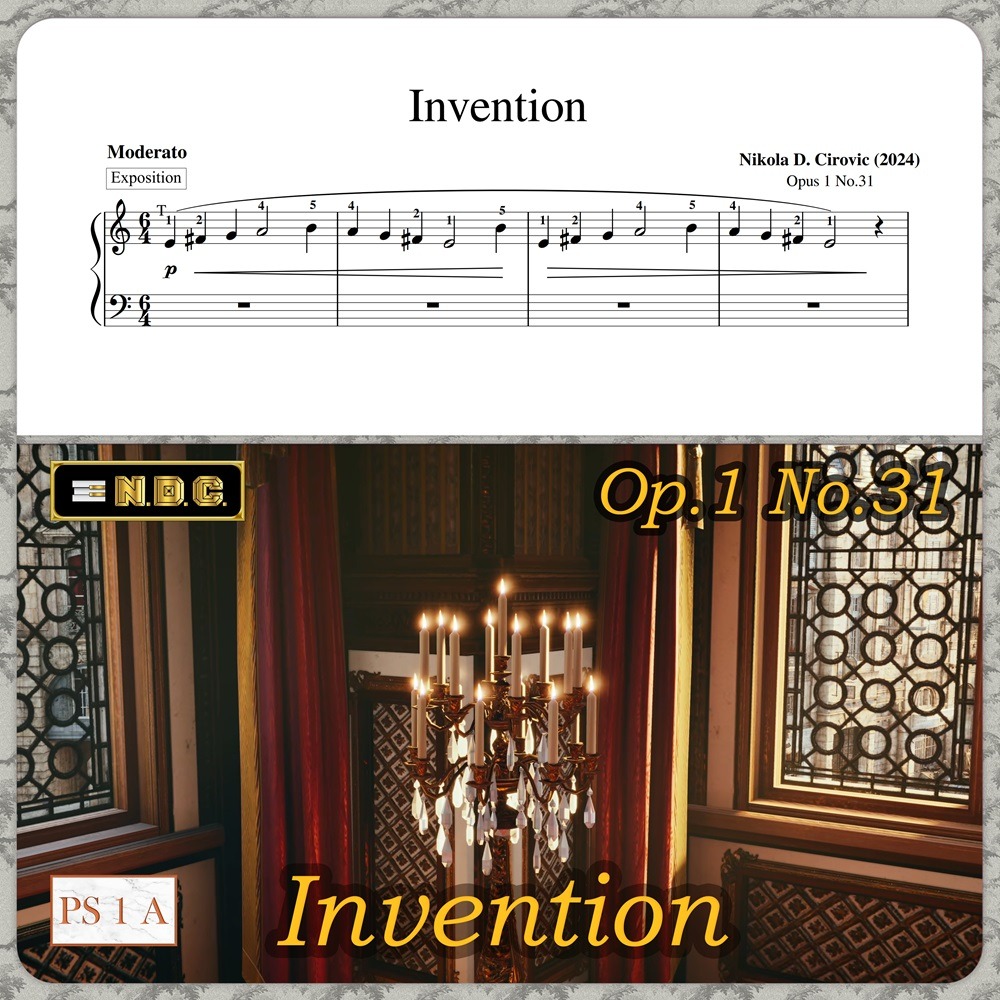 Cover Art for "Invention in E Minor Op.1 No.31 by N. D. Cirovic" by Nikola D. Cirovic
