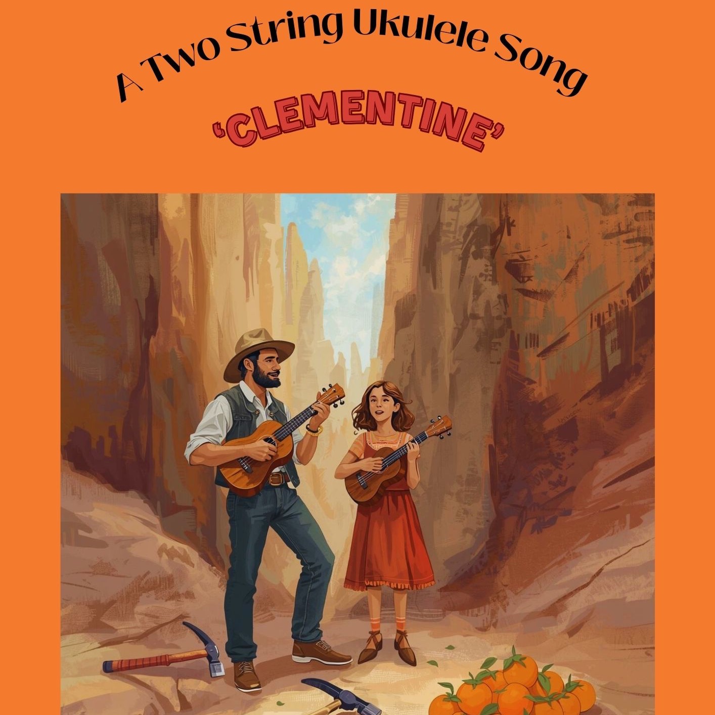 Cover Art for "Clementine (A Two String Ukulele Song) (arr. Danny Crocome)" by Traditional