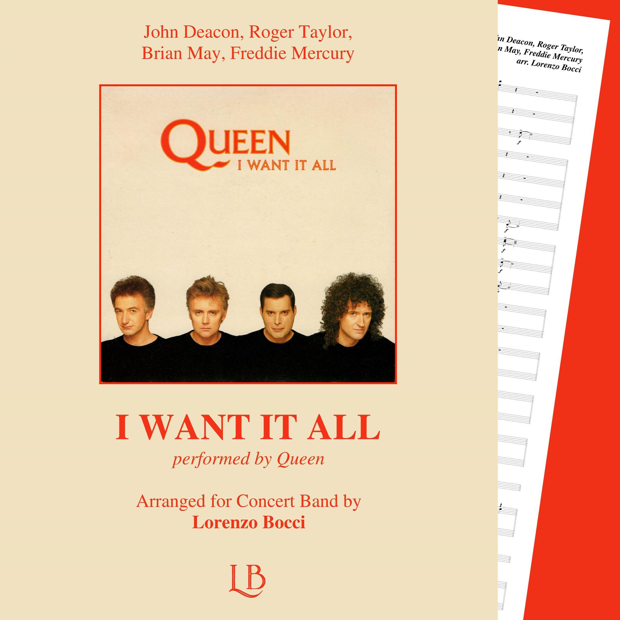 Abdeckung für "I Want It All (arr. Lorenzo Bocci)" von Queen