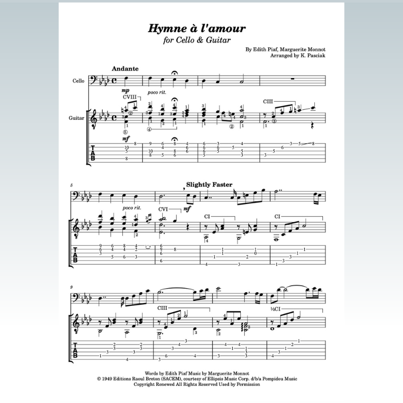 Cover Art for "Hymne A L'amour (arr. Kenneth Pasciak)" by Josh Groban