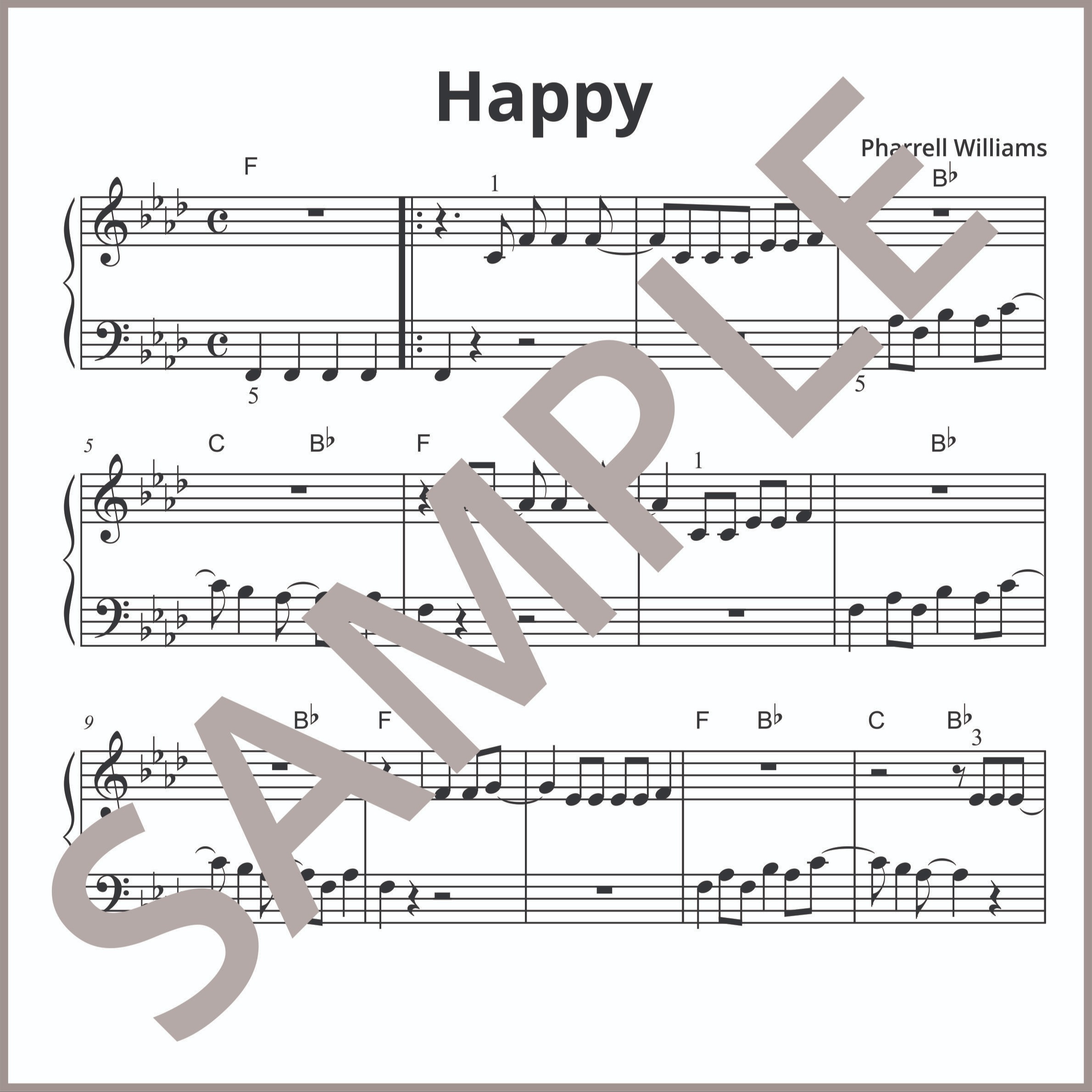 Carátula para "Happy (arr. Jane Stavrinoudis" por Pharrell