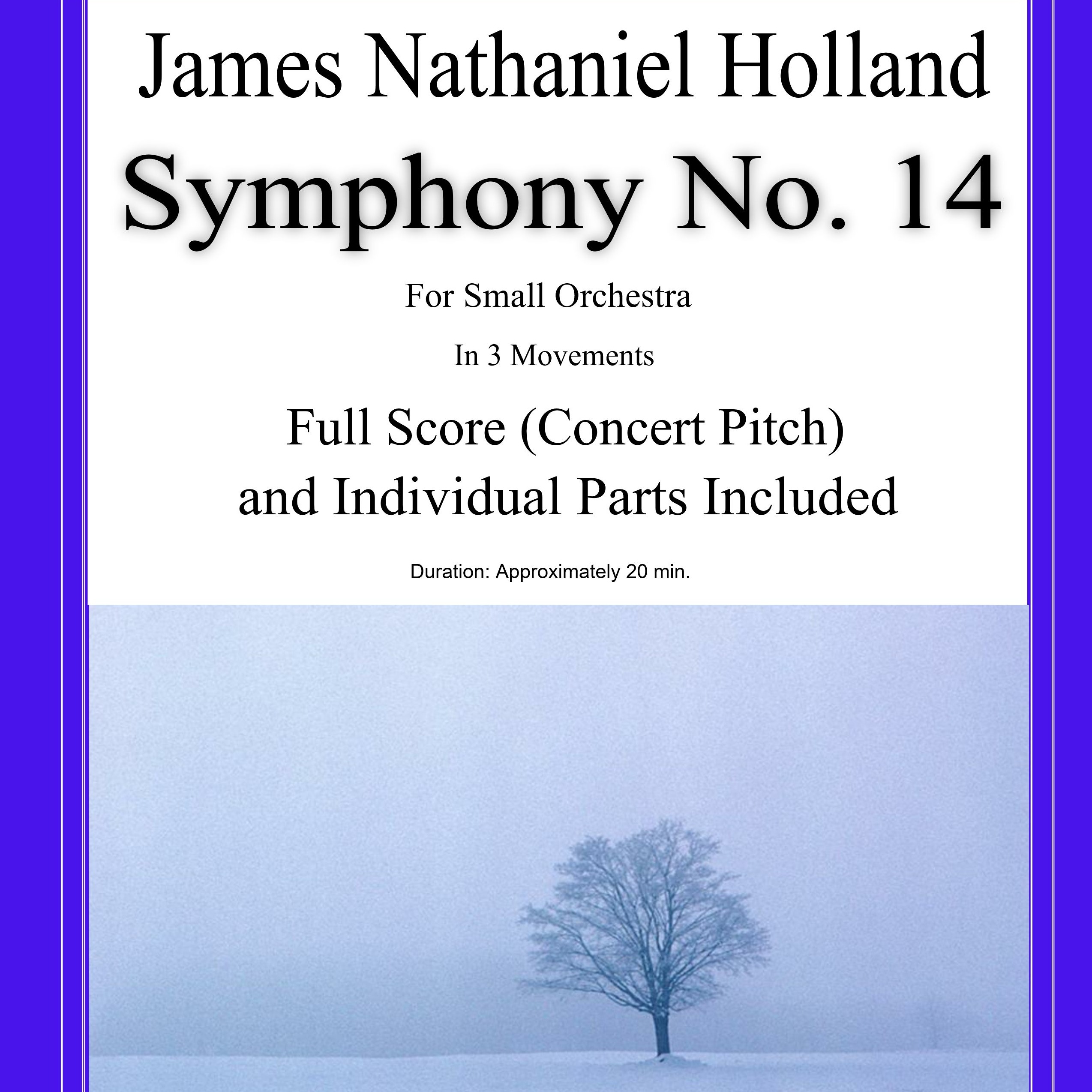 Cover Art for "Symphony No. 14 for Small Orchestra Full Score and Individual Parts" by James Nathaniel Holland