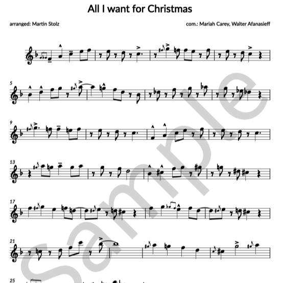 Cover Art for "All I Want For Christmas Is You (arr. Martin Stolz)" by Mariah Carey