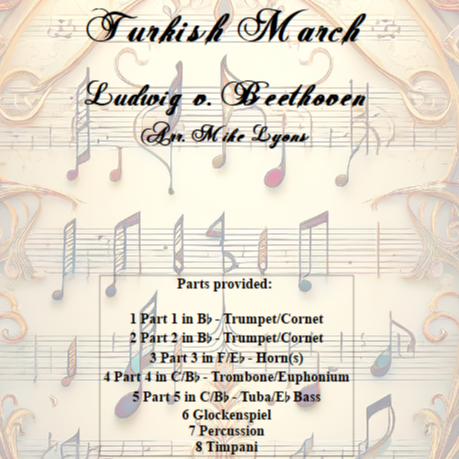Cover Art for "Brass Quintet - Beethoven - Turkish March (arr. Mike Lyons)" by Ludwig Van Beethoven
