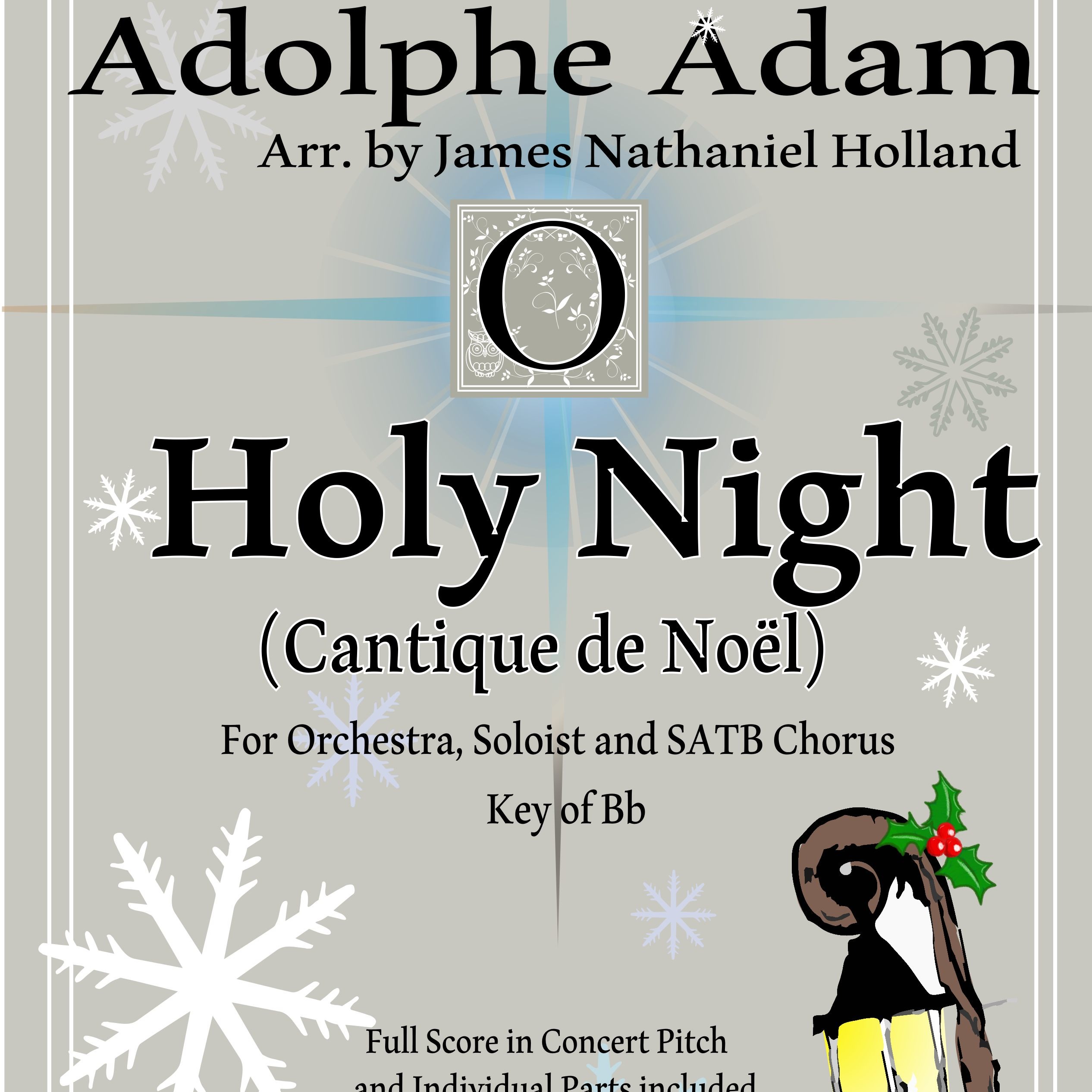 O Holy Night (Cantique de Noel) Adolphe Adam 降B调管弦乐伴奏 (arr. James Nathaniel Holland) by Adolphe Adam 管弦乐团 (Full Orchestra) 封面
