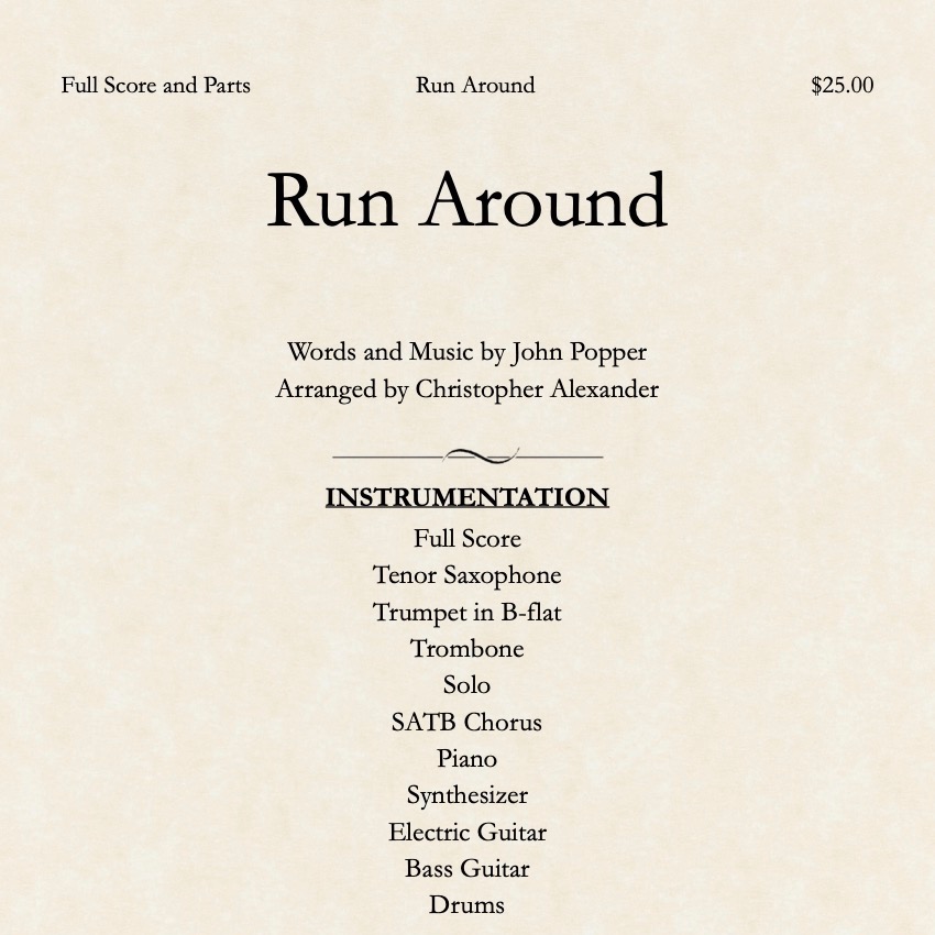 Cover Art for "Run-Around (arr. Christopher Alexander)" by Blues Traveler