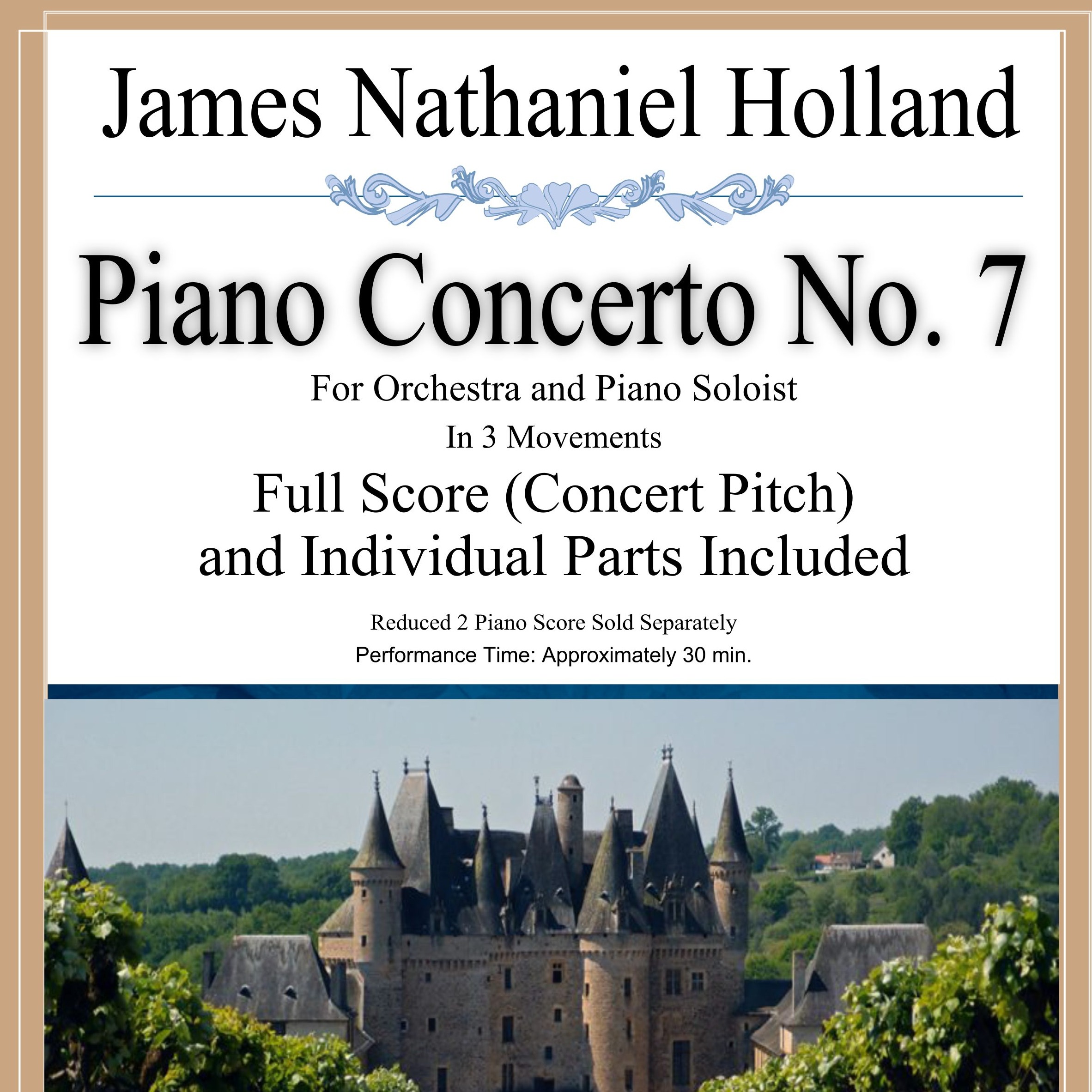 Cover Art for "Piano Concerto No. 7, Full Score and Individual Parts" by James Nathaniel Holland