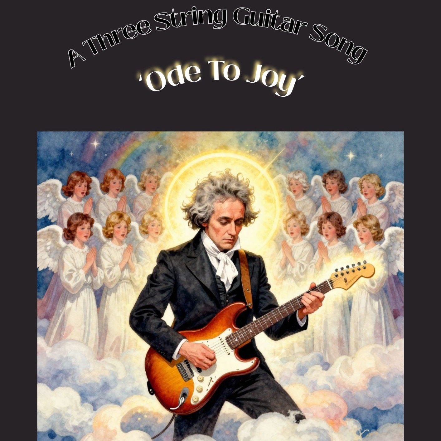 Cover Art for "Ode To Joy (A Three String Guitar Song) (arr. Danny Crocome)" by Ludwig Van Beethoven