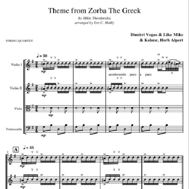 Abdeckung für "Theme From "zorba The Greek" (arr. Eve C. Mailly - Zene Strings)" von Dimitri Vegas & Like Mike & Kshmr