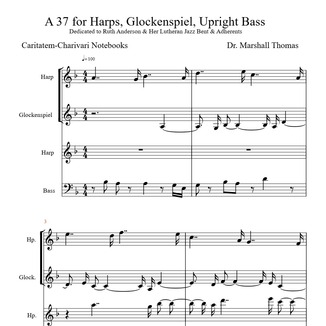 Cover Art for "A 37 for Harps, Glockenspiel, Upright Bass" by Celebrity Chamber Players