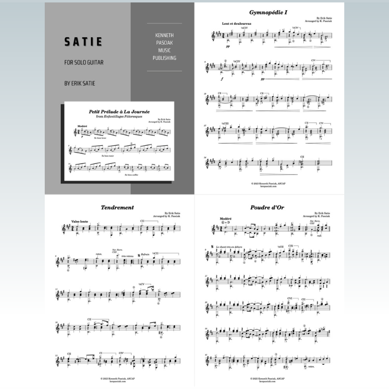 Abdeckung für "Satie (for Solo Guitar) (arr. Kenneth Pasciak)" von Erik Satie
