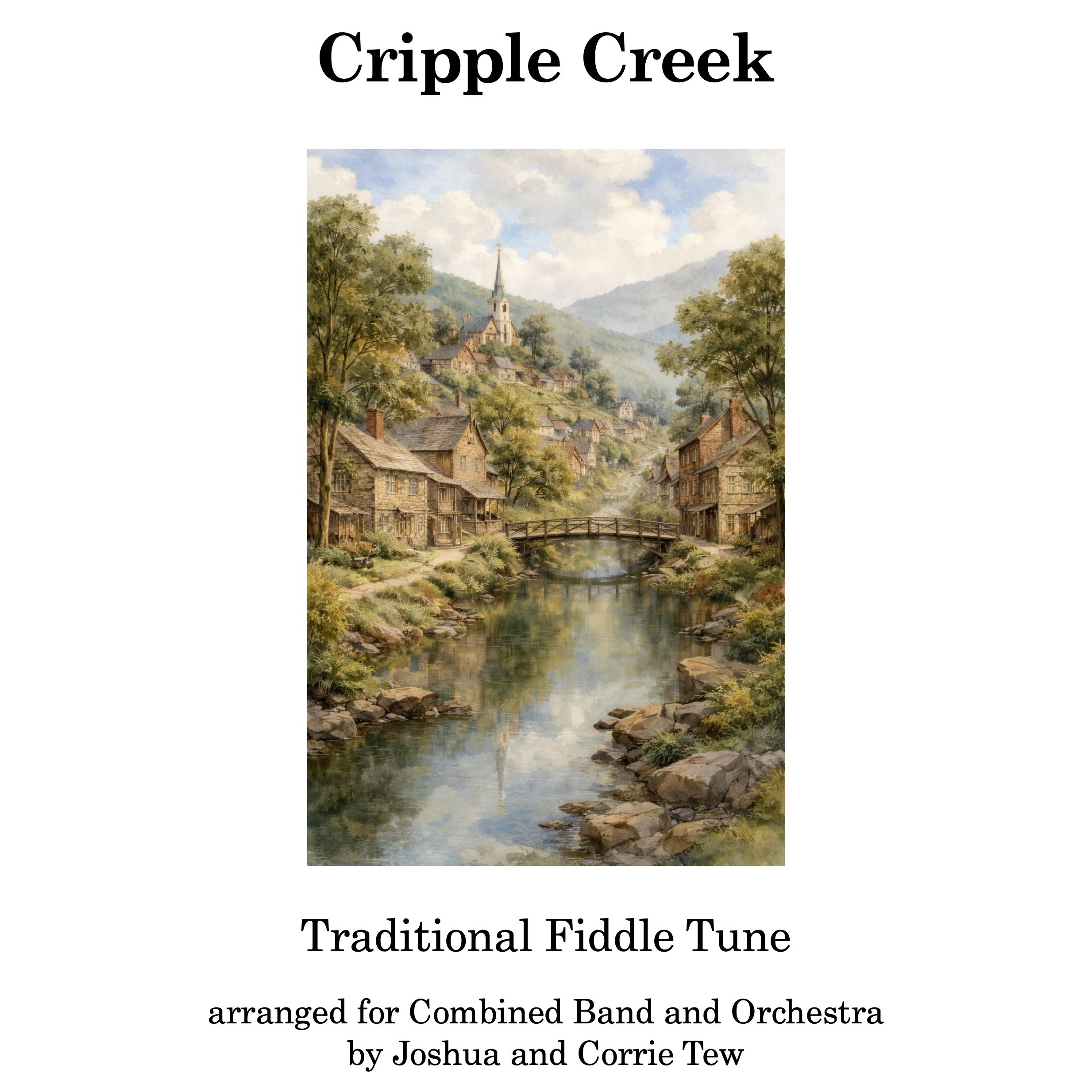 Cripple Creek for Combined Band and Orchestra (arr. Joshua and Corrie Tew) by Traditional Full Orchestra 封面