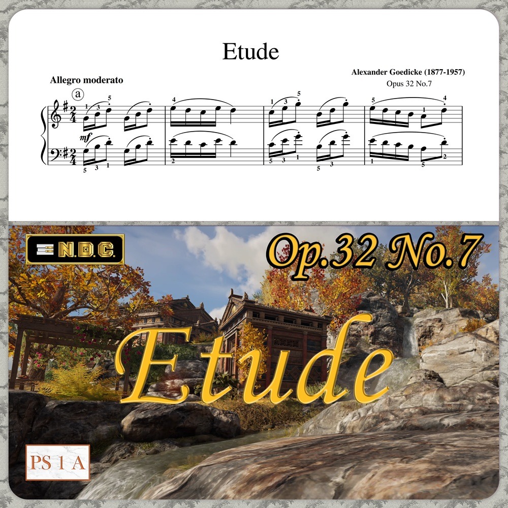 Cover Art for "Etude in G Major Op.32 No.7 by Alexander Goedicke (arr. Nikola D. Cirovic)" by Alexander Goedicke
