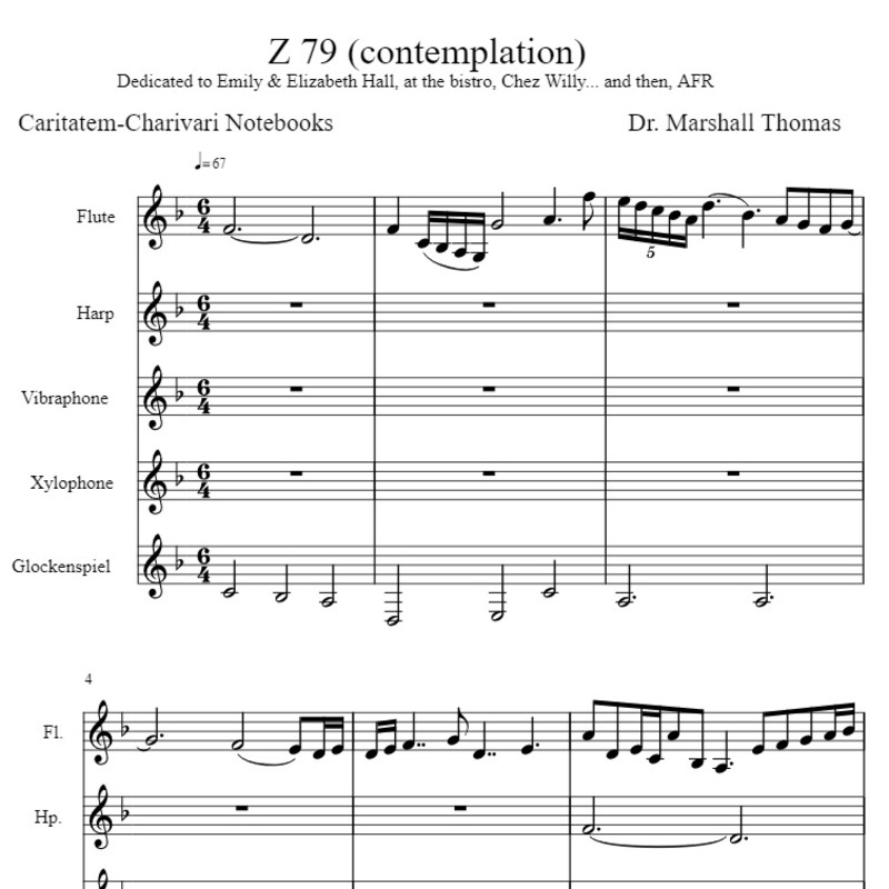 Cover Art for "Z 79 (contemplation) for Flute, Harp, Percussion..." by Celebrity Chamber Players