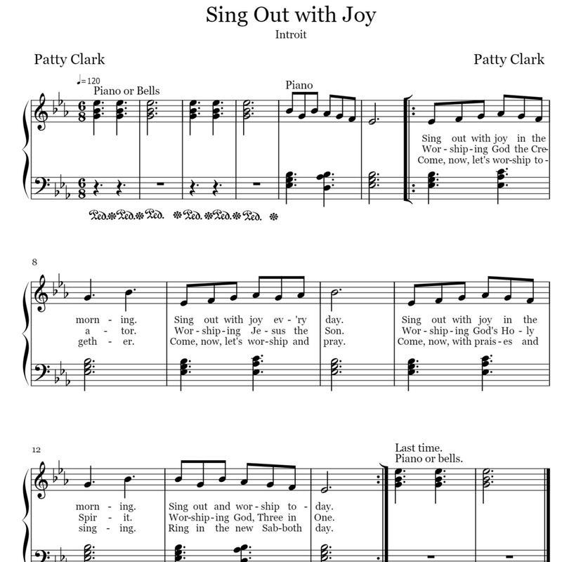 Abdeckung für "Sing Out with Joy" von Patty Clark