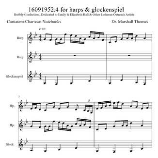 Carátula para "16091952.4 for harps & glockenspiel" por Celebrity Chamber Players