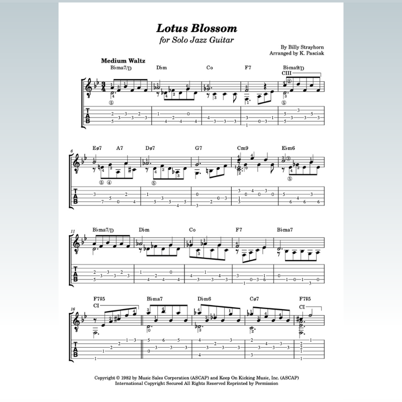 Abdeckung für "Lotus Blossom (arr. Kenneth Pasciak)" von Billy Strayhorn