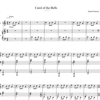 Cover Art for "carol of the bells (arr. Daniel Nicholson)" by Mykola Leontovych